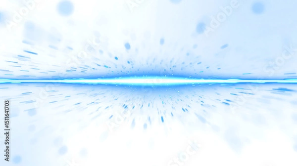 Obraz Blue burst with radial motion, Sci-fi energy explosion, TRANSPARENT BACKGROUND PNG for space or digital themes