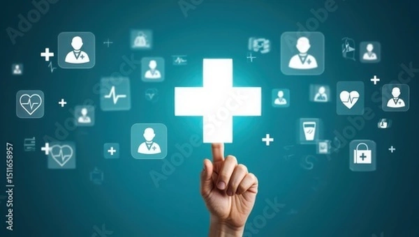 Obraz Innovative healthcare solutions digital health technology and medical interface design