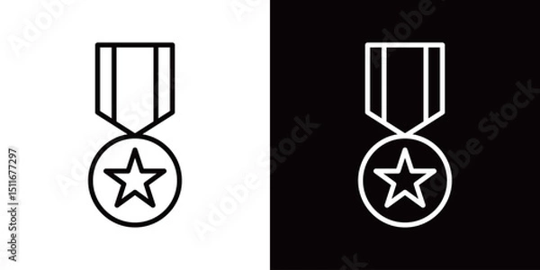 Obraz 勲章のラインアイコン