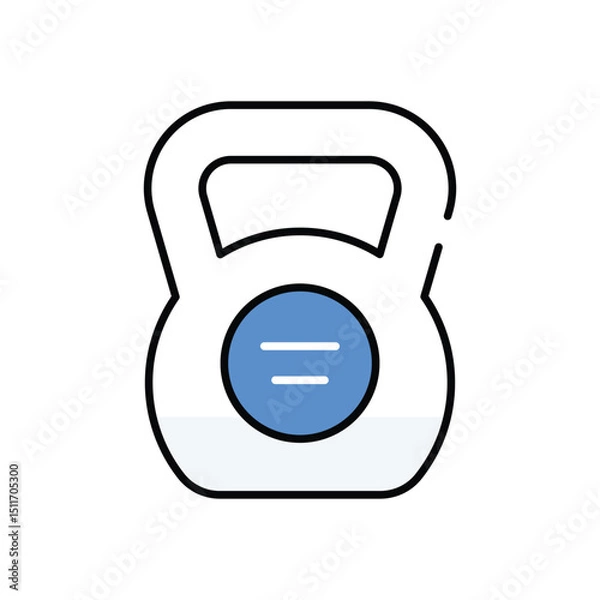 Obraz Kettlebell vector icon stock illustration