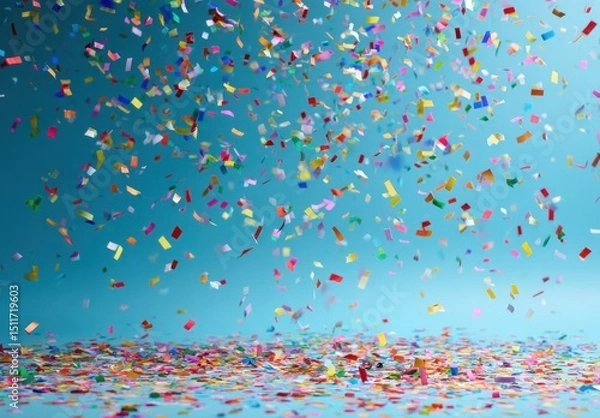 Obraz Colorful confetti falling (1)