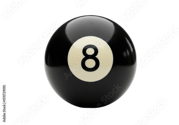 Obraz Isolated Black Eight Ball