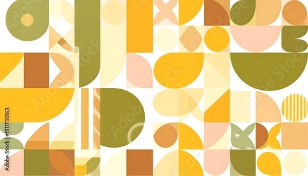 Obraz Abstract colorful shapes background