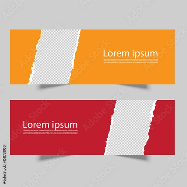 Obraz Torn Paper Banner Template Design