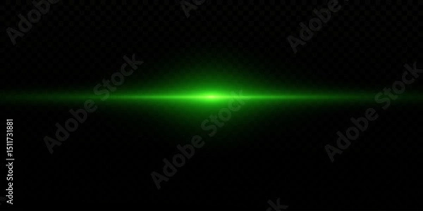 Fototapeta green Glowing Neon Motion Lines and Light. green Glowing Neon Motion Lines and Light green Abstract Trails. Shine Effect with Starburst, Sunshine Beam, Glow Wave and Isolated Transparent Light