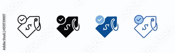 Obraz Price Icon Sheet Multiple Style Collection Isolated Vector