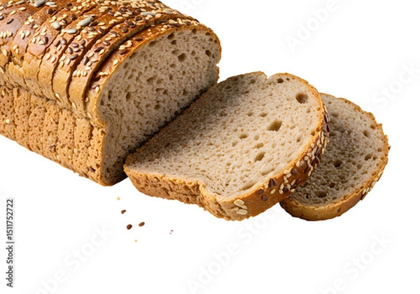 Obraz Sliced Whole Grain Bread Loaf