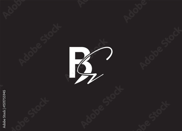 Obraz BE EB creative initial logo design 