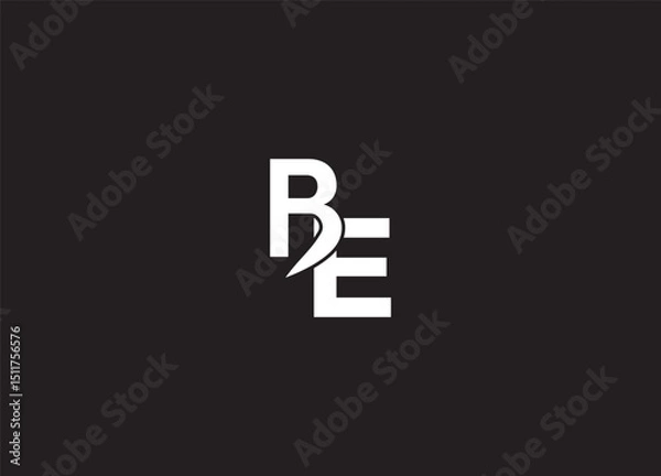 Obraz BE EB creative initial logo design 