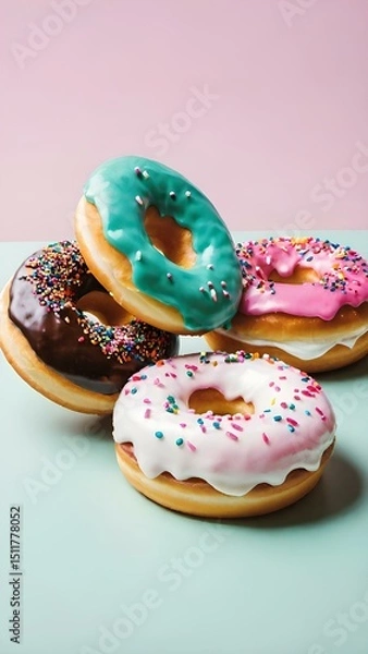 Obraz colorful donuts with sprinkles