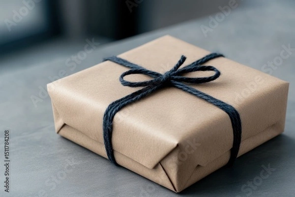 Obraz Personalized custom logo on elegant branded gift wrapping