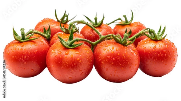 Obraz red tomatoes isolated on white background