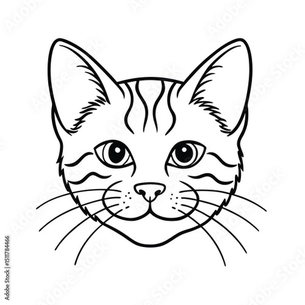 Fototapeta vector illustration of a cat