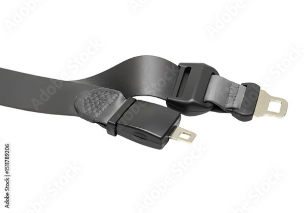 Fototapeta Gray Lap Belt with Two Buckles