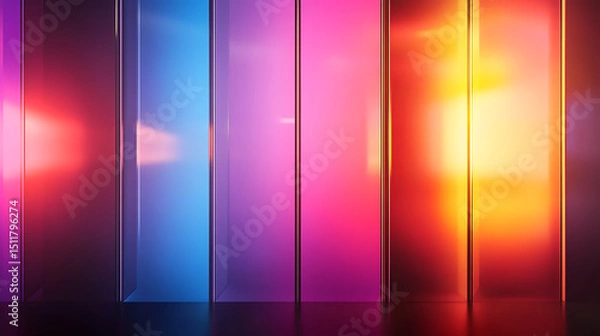 Obraz Futuristic Bright Panel Reflections with Gradient Lighting, Textarea 