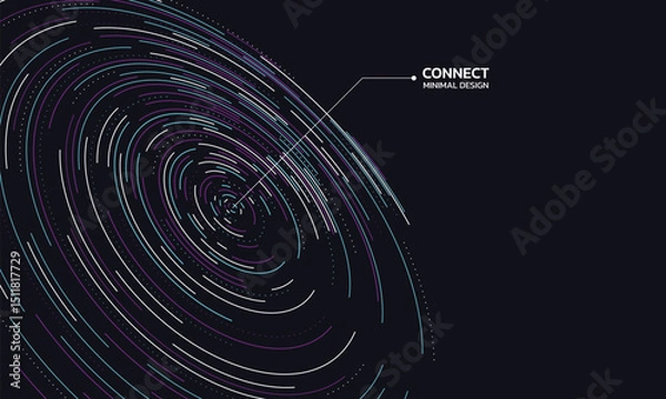 Fototapeta Abstract technology background with Big data. Internet connection, abstract sense of science and technology analytics concept graphic design. Vector illustration
