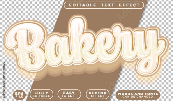 Fototapeta  Bakery Bread Pastry Cake Muffin Brown Beige Fully Editable Vector Text File