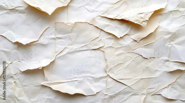 Obraz Recycled Paper Texture Background, Off White and Beige Handmade Paper, Textarea