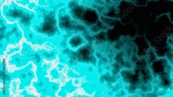 Obraz ブルー発光のエネルギーパターン背景｜青いイナズマ