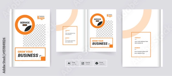 Obraz Abstract Corporate business brochure cover page annual report book cover profile design template elegant modern editable text file
