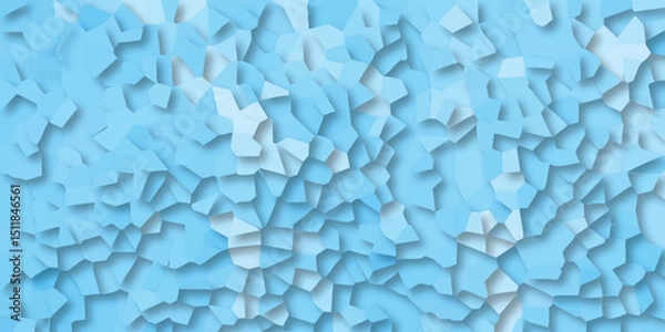 Fototapeta Abstract geometric pattern in shades of blue creating a modern and textured background design for creative projects and digital art