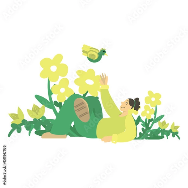 Fototapeta Ecological relationships with oneself: the search for harmony and inner balance