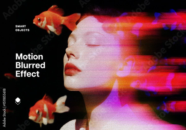 Obraz Motion Blur Photo Effect Mockup