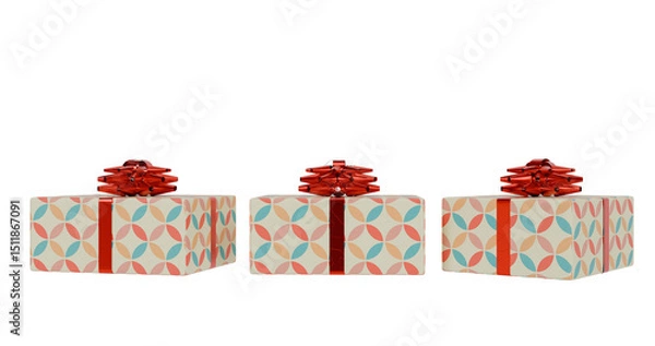 Obraz christmas gift with transparent background