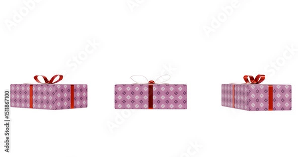 Obraz christmas gift with transparent background