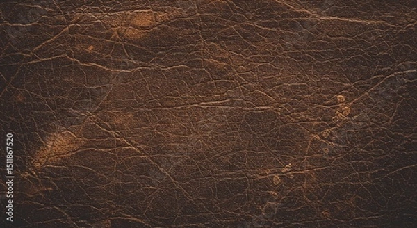 Obraz Close-up of textured, dark brown leather
