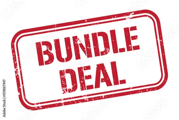 Obraz bundle deal grunge red stamp
