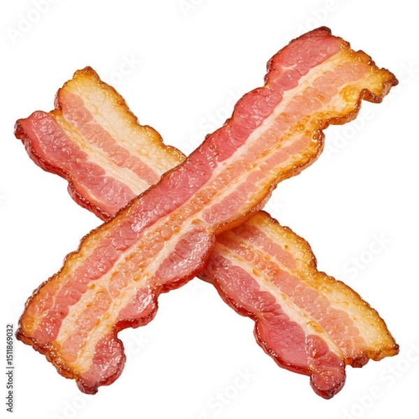 Fototapeta 香ばしい焼きベーコン二枚重ね