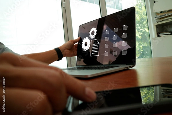 Fototapeta Business Automation Technology Concept