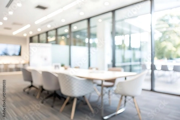 Obraz Modern conference room with blurred background