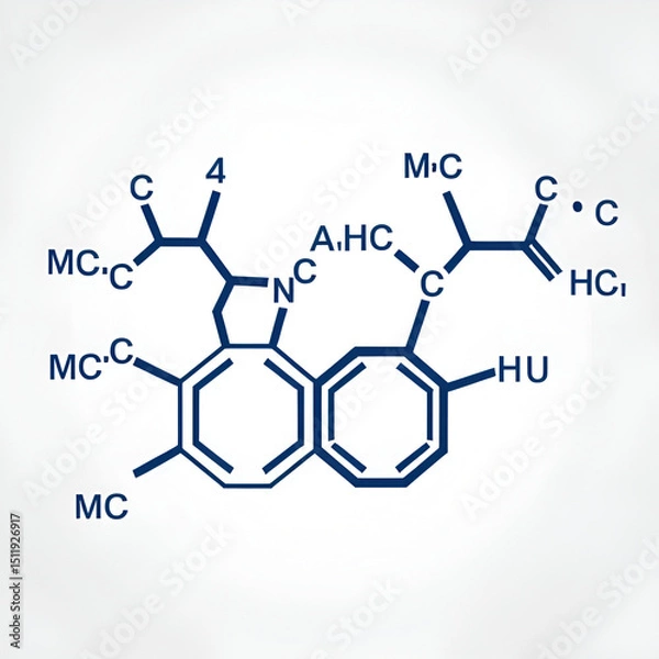 Fototapeta Structural chemical formula of malic acid molecule. Malic acid is the main acid in many fruits, including apples. Malic acid contributes to the sour taste of fruits and is used as a food additive.