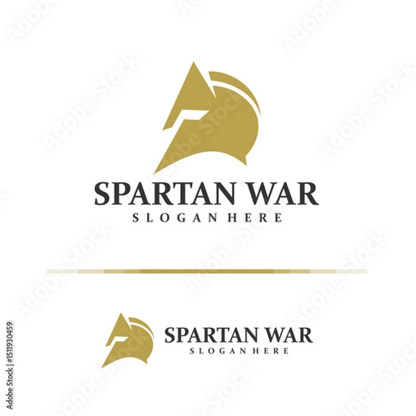 Fototapeta Spartan logo design concept vector. Spartan Logo Design Template. Creative Symbol. Icon