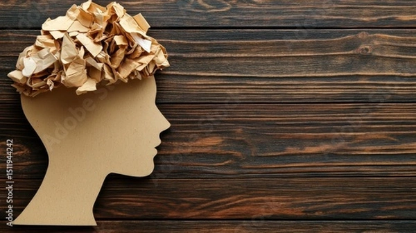 Fototapeta Managing mental health and stress silhouette standards in a calm environment for improved well-being