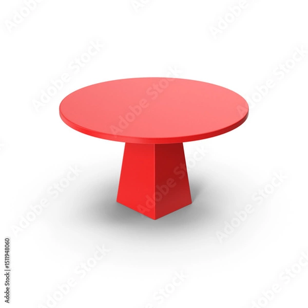 Obraz Red Ring Table Isolated on Transparent Background