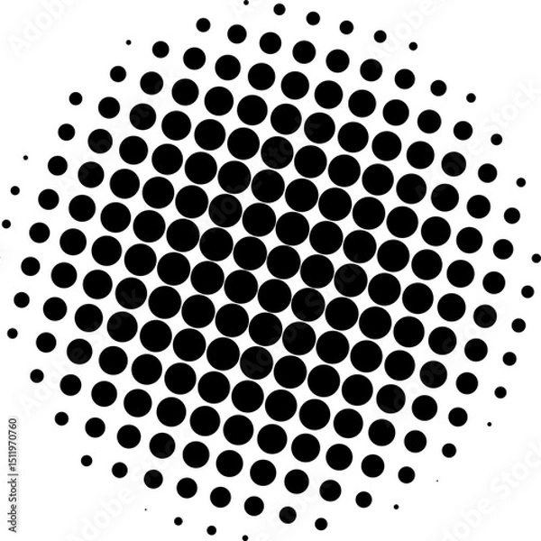 Fototapeta Halftone Circle Design Element