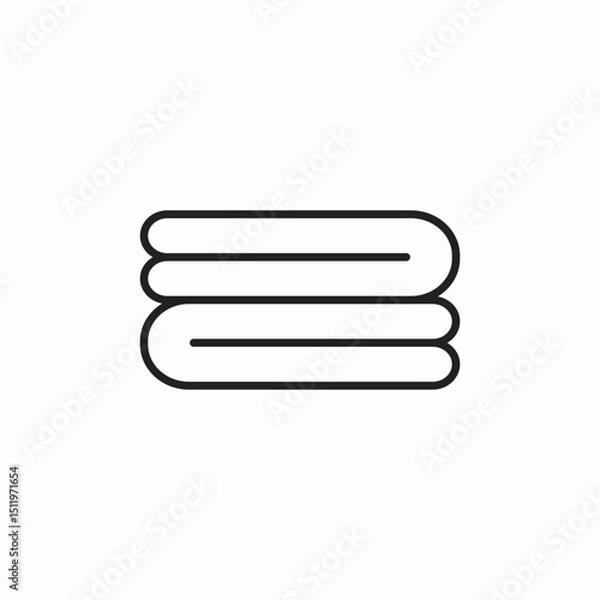 Fototapeta folded towels icon sign vector