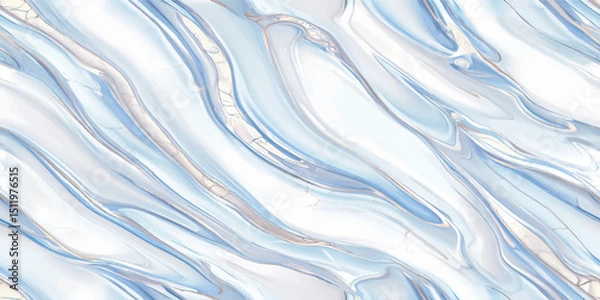 Obraz  Blue white Marble surface Illustration for do ceramic counter texture tile background silver gray that is acrylic painted waves pattern for skin wall tile luxurious art ideas concept abstract.