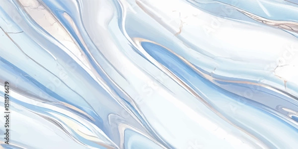 Obraz  Blue white Marble surface Illustration for do ceramic counter texture tile background silver gray that is acrylic painted waves pattern for skin wall tile luxurious art ideas concept abstract.