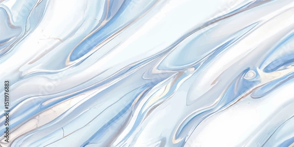 Obraz  Blue white Marble surface Illustration for do ceramic counter texture tile background silver gray that is acrylic painted waves pattern for skin wall tile luxurious art ideas concept abstract.