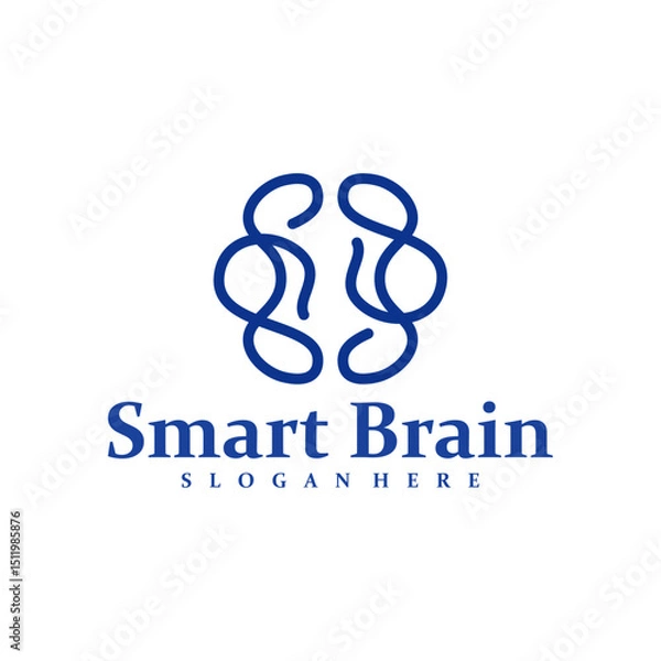 Obraz Brain logo design concept vector. Brain Care Logo Design Template. Creative Symbol. Icon
