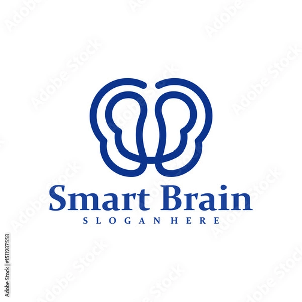 Obraz Brain logo design concept vector. Brain Care Logo Design Template. Creative Symbol. Icon