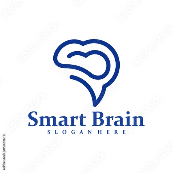 Obraz Brain logo design concept vector. Brain Care Logo Design Template. Creative Symbol. Icon