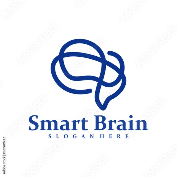 Obraz Brain logo design concept vector. Brain Care Logo Design Template. Creative Symbol. Icon