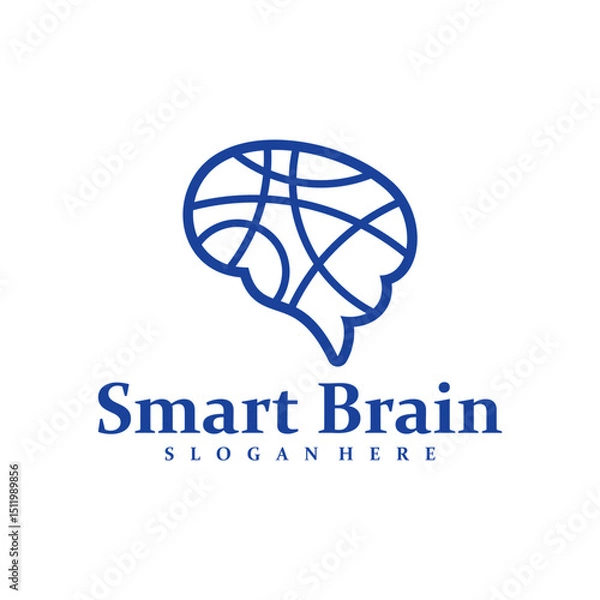 Obraz Brain logo design concept vector. Brain Care Logo Design Template. Creative Symbol. Icon