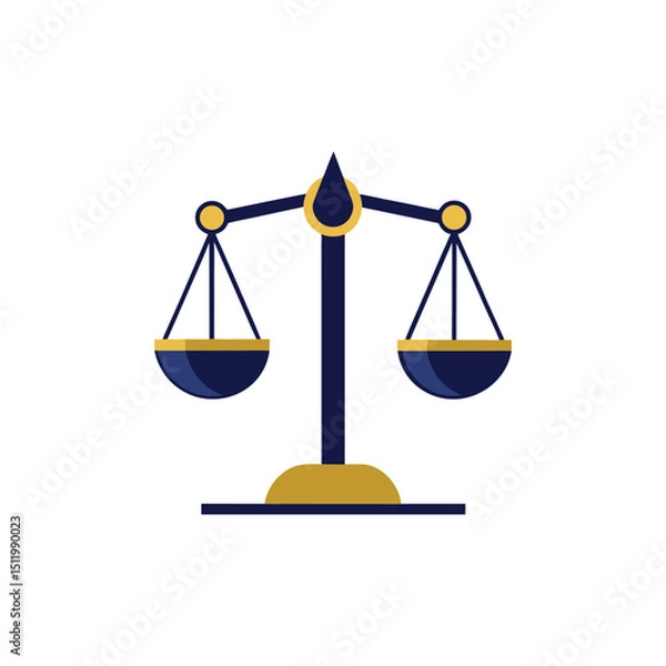 Obraz Unbalanced Justice Scale Vector Illustration