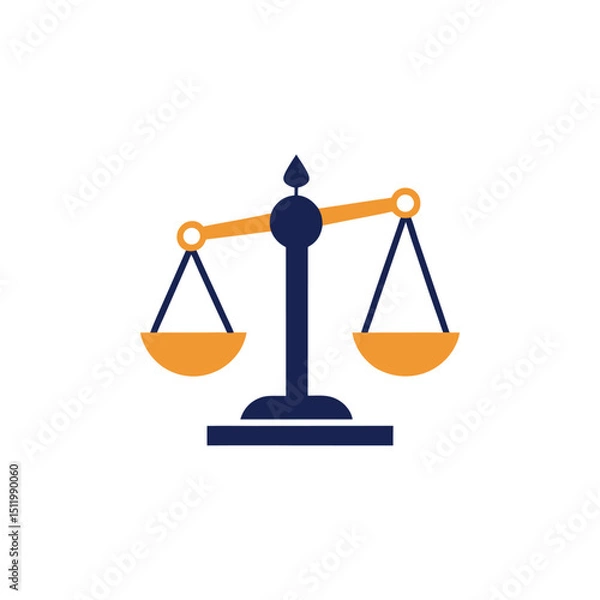 Obraz Unbalanced Justice Scale Vector Illustration